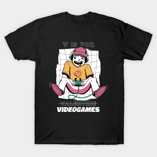 V is for Videogames T-Shirt by Planet of Tees